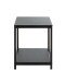 Beistelltisch >52572< in schwarz, MDF, Metall - 40x50x40cm (BxHxT)