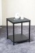 Beistelltisch >52572< in schwarz, MDF, Metall - 40x50x40cm (BxHxT)