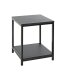 Beistelltisch >52572< in schwarz, MDF, Metall - 40x50x40cm (BxHxT)