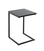 Beistelltisch >52593< in schwarz, MDF, Metall -...