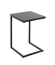 Beistelltisch >52593< in schwarz, MDF, Metall -...