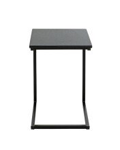 Beistelltisch >52593< in schwarz, MDF, Metall - 33x60x35cm (BxHxT)