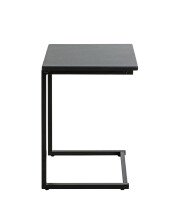 Beistelltisch >52593< in schwarz, MDF, Metall - 33x60x35cm (BxHxT)