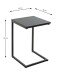 Beistelltisch >52593< in schwarz, MDF, Metall - 33x60x35cm (BxHxT)