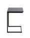 Beistelltisch >52593< in schwarz, MDF, Metall - 33x60x35cm (BxHxT)