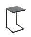 Beistelltisch >52593< in schwarz, MDF, Metall - 33x60x35cm (BxHxT)