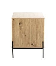 Konsole >52469< in eiche, schwarz, MDF, Metall - 45x60x47cm (BxHxT)