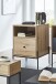Konsole >52469< in eiche, schwarz, MDF, Metall - 45x60x47cm (BxHxT)