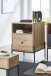 Konsole >52469< in eiche, schwarz, MDF, Metall - 45x60x47cm (BxHxT)