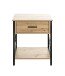 Konsole >52470< in eiche, schwarz, MDF, Metall - 45x60x40cm (BxHxT)