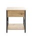 Konsole >52470< in eiche, schwarz, MDF, Metall - 45x60x40cm (BxHxT)