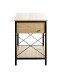 Konsole >52470< in eiche, schwarz, MDF, Metall - 45x60x40cm (BxHxT)
