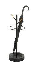 Schirmständer >52551< in buche, schwarz, Metall - 73x26cm (HxD)