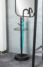 Schirmständer >52551< in buche, schwarz, Metall - 73x26cm (HxD)