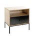 Konsole >54413< in eiche, schwarz, MDF, Metall - 55x60x42cm (BxHxT)