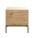 Konsole >54413< in eiche, schwarz, MDF, Metall - 55x60x42cm (BxHxT)