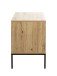 Konsole >54413< in eiche, schwarz, MDF, Metall - 55x60x42cm (BxHxT)