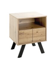 Konsole >54414< in eiche, schwarz, MDF, Metall -...