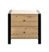 Konsole >54415< in eiche, schwarz, MDF, Metall - 60x60x42cm (BxHxT)