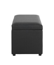 Sitztruhe >52524< in schwarz - 58x42x39cm (BxHxT)