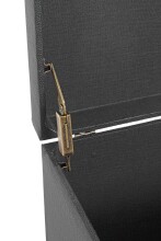 Sitztruhe >52524< in schwarz - 58x42x39cm (BxHxT)