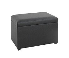 Sitztruhe >52524< in schwarz - 58x42x39cm (BxHxT)