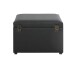 Sitztruhe >52524< in schwarz - 58x42x39cm (BxHxT)