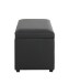 Sitztruhe >52524< in schwarz - 58x42x39cm (BxHxT)