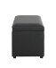 Sitztruhe >52524< in schwarz - 58x42x39cm (BxHxT)
