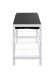 Schuhbank >54343< in schwarz, weiß, Metall, Samtgewebe - 75x50x32cm (BxHxT)