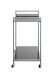 Beistelltisch >24197< in grau, Metall, Sicherheitsglas 5 mm - 50x69x36cm (BxHxT)