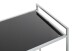 Beistelltisch >24197< in grau, Metall, Sicherheitsglas 5 mm - 50x69x36cm (BxHxT)