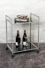 Beistelltisch >24197< in grau, Metall, Sicherheitsglas 5 mm - 50x69x36cm (BxHxT)