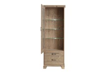 Vitrine >Nepal< in Fichte Dekor und Klarglas - 75,6x209,2x45cm (BxHxT)
