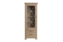 Vitrine >Nepal< in Fichte Dekor und Klarglas -...