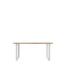 Schreibtisch >Keflavik< in Weiss/Artisan Eiche, B/H/T ca.160x74,1x75cm