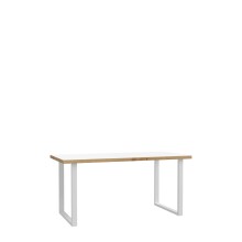 Schreibtisch >Keflavik< in Weiss/Artisan Eiche, B/H/T ca.160x74,1x75cm