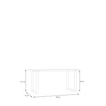 Schreibtisch >Keflavik< in Weiss/Artisan Eiche, B/H/T ca.160x74,1x75cm