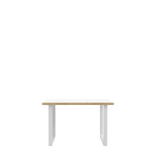Schreibtisch >Keflavik< in Weiß/Artisan Eiche B/H/T ca. 120x74,1x75cm