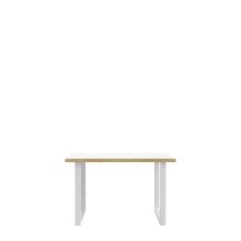 Schreibtisch >Keflavik< in Weiß/Artisan Eiche B/H/T ca. 120x74,1x75cm