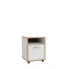 Rollcontainer >Keflavik< in Weiß/ Artisan Eiche  - 49,8x64,6x52,2cm (BxHxT)