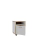 Rollcontainer >Keflavik< in Weiß/ Artisan Eiche  - 49,8x64,6x52,2cm (BxHxT)