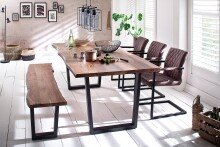 Tischplatte >CALABRIA< in naturfarben - 160x2,5x90 (BxHxT)