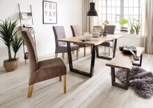 Tischplatte >CALABRIA< in naturfarben - 180x3,5x100 (BxHxT)