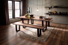 Tischplatte >CALABRIA< in Walnuss - 160x2,5x90 (BxHxT)