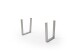Tischgestell >CALABRIA< (2er-Set) in silber - 73x74x8 (BxHxT)