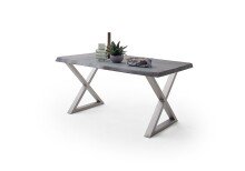 Tischgestell >CALABRIA< (2er-Set) in silber - 73x74x8 (BxHxT)