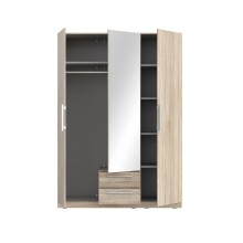 Kleiderschrank >Cadixo< in Sonoma Eiche - 150,6x212,9x58,9cm (BxHxT)