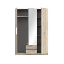 Kleiderschrank >Cadixo< in Sonoma Eiche - 150,6x212,9x58,9cm (BxHxT)