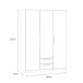 Kleiderschrank >Cadixo< in Sonoma Eiche - 150,6x212,9x58,9cm (BxHxT)